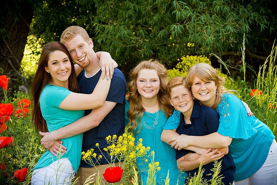 poppies kids group family portrait poppies